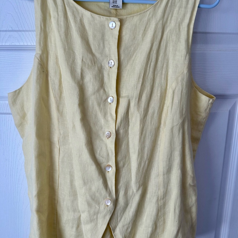 Rachel Zoe Light Yellow Sleeveless Blouse